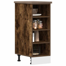 Berkfield Bottom Cabinet Riga Smoked Oak 30x44.5x81.5 cm Engineered Wood