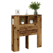 Berkfield Headboard Cabinet Old Wood 100x18.5x102.5 cm Engineered Wood