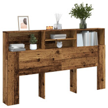 Berkfield Headboard Cabinet Old Wood 180x19x103.5 cm Engineered Wood