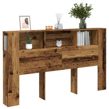 Berkfield Headboard Cabinet Old Wood 180x18.5x102.5 cm Engineered Wood