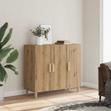 Berkfield Sideboard Artisan Oak 90x34x80 cm Engineered Wood