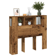 Berkfield Headboard Cabinet Old Wood 120x19x104.5 cm Engineered Wood