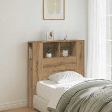 Berkfield Headboard Cabinet Artisan Oak 100x18.5x102.5 cm Engineered Wood