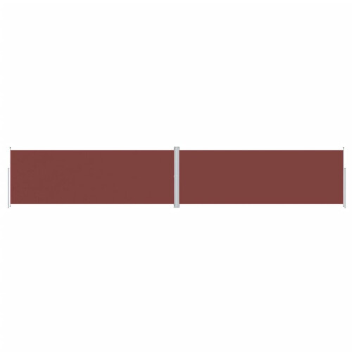 Berkfield Retractable Side Awning Brown 220x1200 cm 1