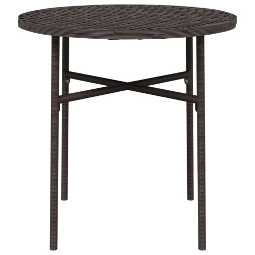 Berkfield Tea Table Brown 45 cm Poly Rattan 2