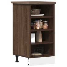 Berkfield Bottom Cabinet Riga Brown Oak 40x44.5x81.5 cm Engineered Wood
