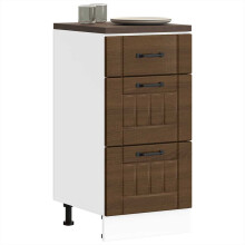 Berkfield Kitchen Base Cabinet Lucca Brown Oak Engineered Wood