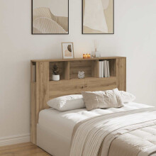 Berkfield Headboard Cabinet Artisan Oak 140x18.5x102.5 cm Engineered Wood