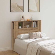 Berkfield Headboard Cabinet Artisan Oak 120x19x104.5 cm Engineered Wood