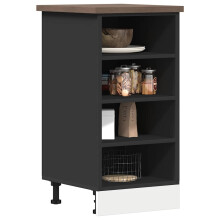 Berkfield Bottom Cabinet Riga Black 40x44.5x81.5 cm Engineered Wood