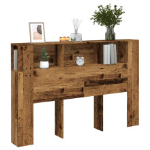 Berkfield Headboard Cabinet Old Wood 160x18.5x103.5 cm Engineered Wood