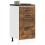 Berkfield Kitchen Base Cabinet Kalmar Smoked Oak Engineered Wood 1