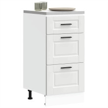 Berkfield Kitchen Base Cabinet Porto White Engineered Wood