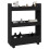 Berkfield Narrow Storage Trolley 3 Tier Black Engineered Wood 1