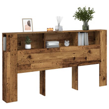 Berkfield Headboard Cabinet Old Wood 200x18.5x102.5 cm Engineered Wood