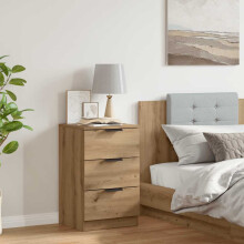 Berkfield Bedside Cabinet Artisan Oak 40x36x65 cm Engineered Wood