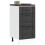 Berkfield Kitchen Base Cabinet "Lucca" Black Engineered Wood 1
