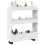 Berkfield Narrow Storage Trolley 3 Tier White Engineered Wood 1
