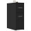 Berkfield Narrow Bathroom Cupboard with Wheels Black Engineered Wood 1