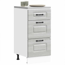 Berkfield Kitchen Base Cabinet Kalmar Grey Sonoma Engineered Wood