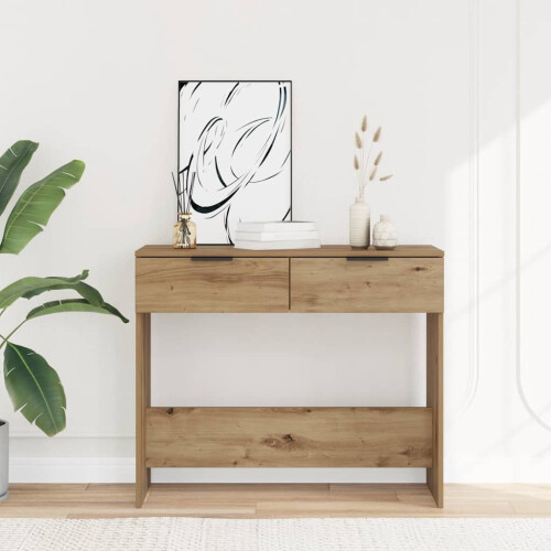 Berkfield Console Table Artisan Oak 90x36x75 cm Engineered Wood