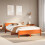 Berkfield Bed Frame without Mattress Wax Brown 140x200 cm Solid Wood Pine 1