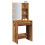 Berkfield Dressing Table with LED Old Wood 60x40x140 cm 1