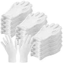 XL Cotton Gloves for Men and Women 300 Pack – White Inspection Gloves for Dry Hands, Art and Coin Handling