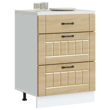 Berkfield Kitchen Base Cabinet Lucca Sonoma Oak Engineered Wood