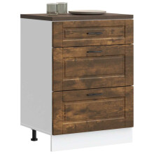 Berkfield Kitchen Base Cabinet Porto Smoked Oak Engineered Wood