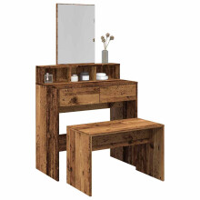 Berkfield Dressing Stool Old Wood 70x35x45 cm Engineered Wood
