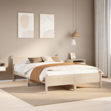 Berkfield Bed Frame without Mattress 150x200 cm King Size Solid Wood Pine