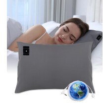 Grounding Pillowcase Queen Size with Silver Fiber and 15ft Cord, Soft Cotton Conductive Sleep Surface for Better Rest