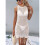 Sheer Mesh Beach Dress Apricot M 1
