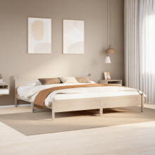 Berkfield Bed Frame without Mattress 180x200 cm Super King Solid Wood Pine
