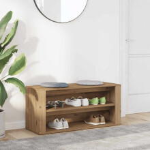 Berkfield Shoe Bench Artisan Oak 100x35x45 cm Engineered Wood