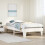 Berkfield Bed Frame without Mattress White 90x190 cm Single Solid Wood Pine 1