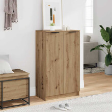 Berkfield Shoe Cabinet Artisian Oak 59x35x100.5 cm Engineered Wood