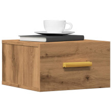 Berkfield Wall-mounted Bedside Cabinet Artisan Oak 35x35x20 cm