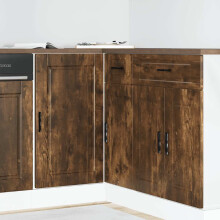Berkfield Kitchen Base Cabinet Porto Smoked Oak Engineered Wood