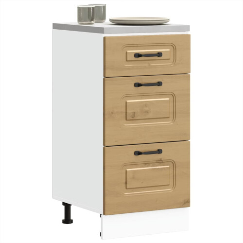 Berkfield Kitchen Base Cabinet Kalmar Artisan Oak Engineered Wood
