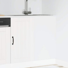 Berkfield Kitchen Base Cabinet Lucca White Engineered Wood
