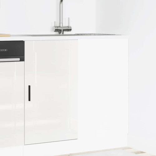 Berkfield Kitchen Base Cabinet "Porto" High Gloss White Engineered Wood