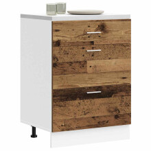 Berkfield Kitchen Base Cabinet Lyon Old Wood Engineered Wood