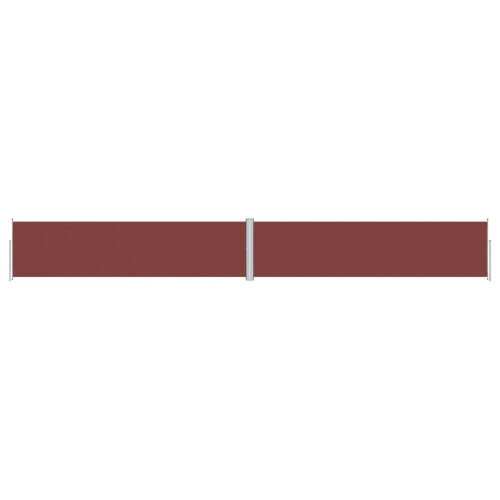 Berkfield Retractable Side Awning Brown 160x1200 cm 1
