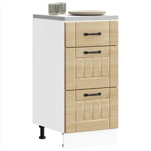 Berkfield Kitchen Base Cabinet Lucca Sonoma Oak Engineered Wood