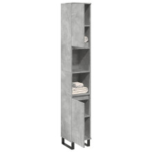 Berkfield Bathroom Cabinet Concrete Grey 30x30x190 cm Engineered Wood