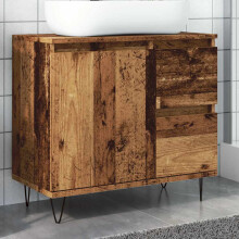 Berkfield Sink Cabinet Old Wood 65x33x60 cm Engineered Wood