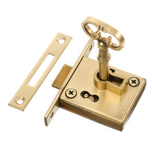 Antique Copper Cabinet Lock with Key for Retro Furniture and Mailbox, Durable Easy Install Drawer Lock