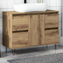 Berkfield Bathroom Cabinet Artisan Oak 80x33x60 cm Engineered Wood